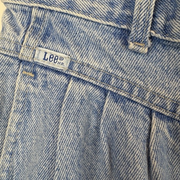Vintage Lee High Rise Light Wash Tapered Mom Jeans Waist 29" Size 12 Med - Picture 6 of 10